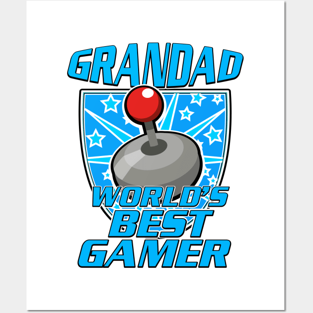 Grandad - World's best Gamer Wall Art by nickemporium1